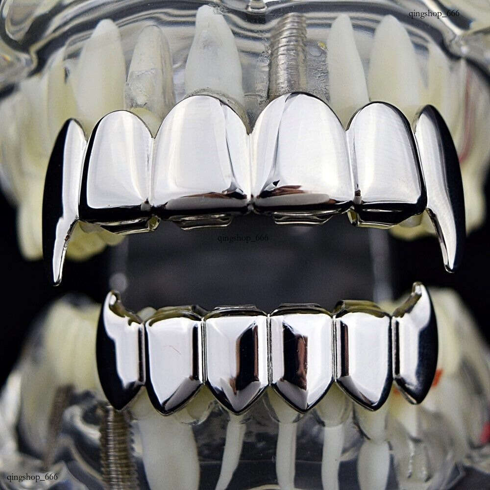 New HIPHOP Gold Grillz Decorative Teeth Set