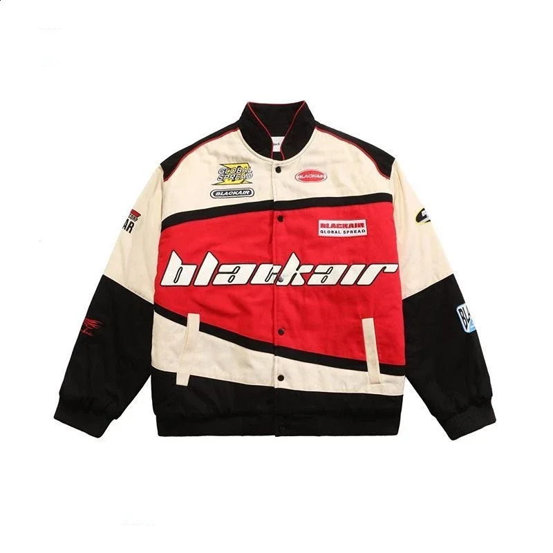 Vintage Racing Jacket Women Oversized Korean Streetwear Motorcycle Hip Hop Motorcycle Jackets Female Matching Baseball 250806
