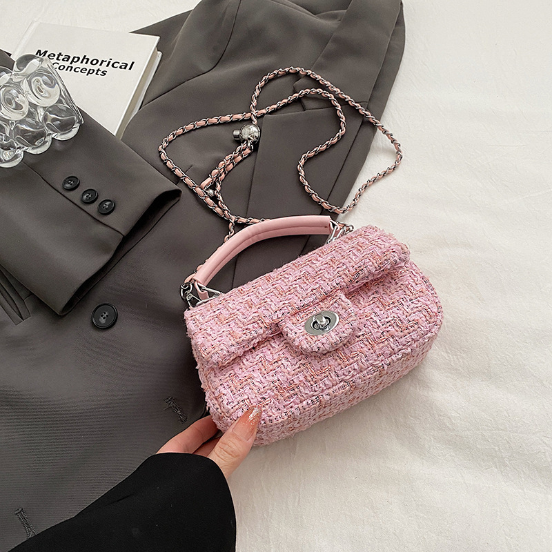 Women's Fashion Small Bag Luxury Bag Free Shipping Designer 2025 Autumn/winter Multifunctional New Fashion Wool Crossbody Bag With Chain Handle S