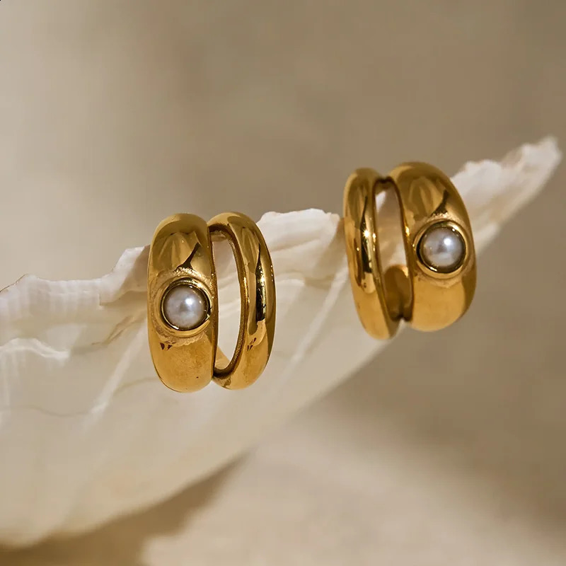 Double layered ear cuff earrings stainless steel clip on earrings non piercing punk cool jewelry in 250807