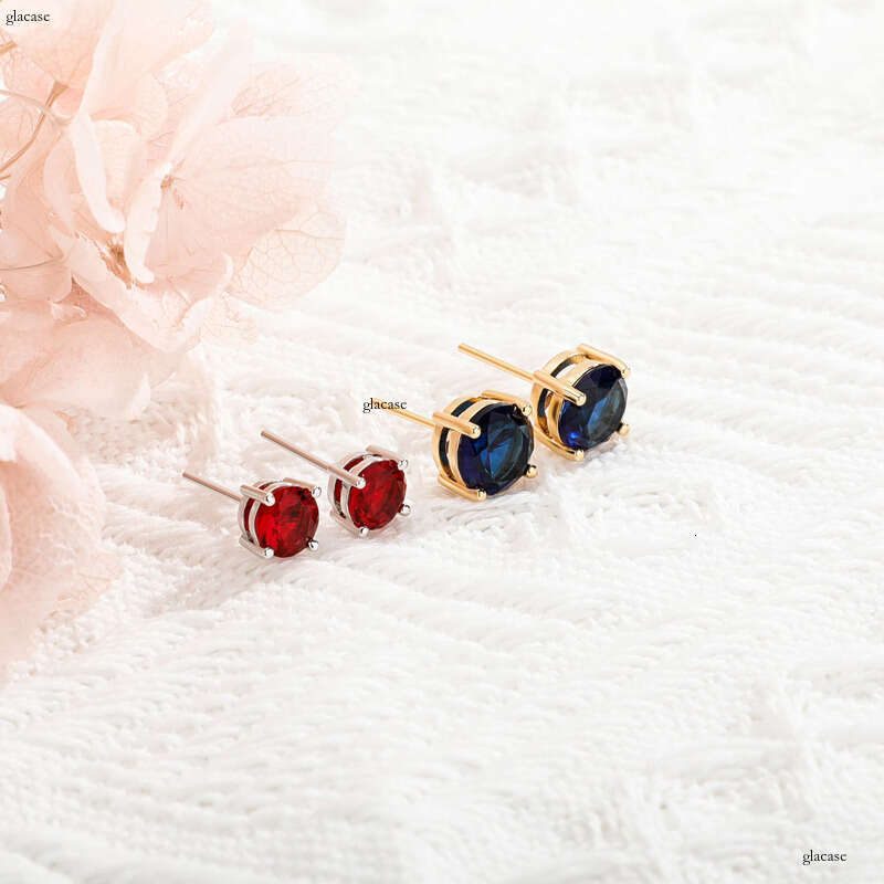 Minimalist Round Dia Zircon Unisex Hip Hop Style Earrings Rap Trendy Ear Jewelry Ins