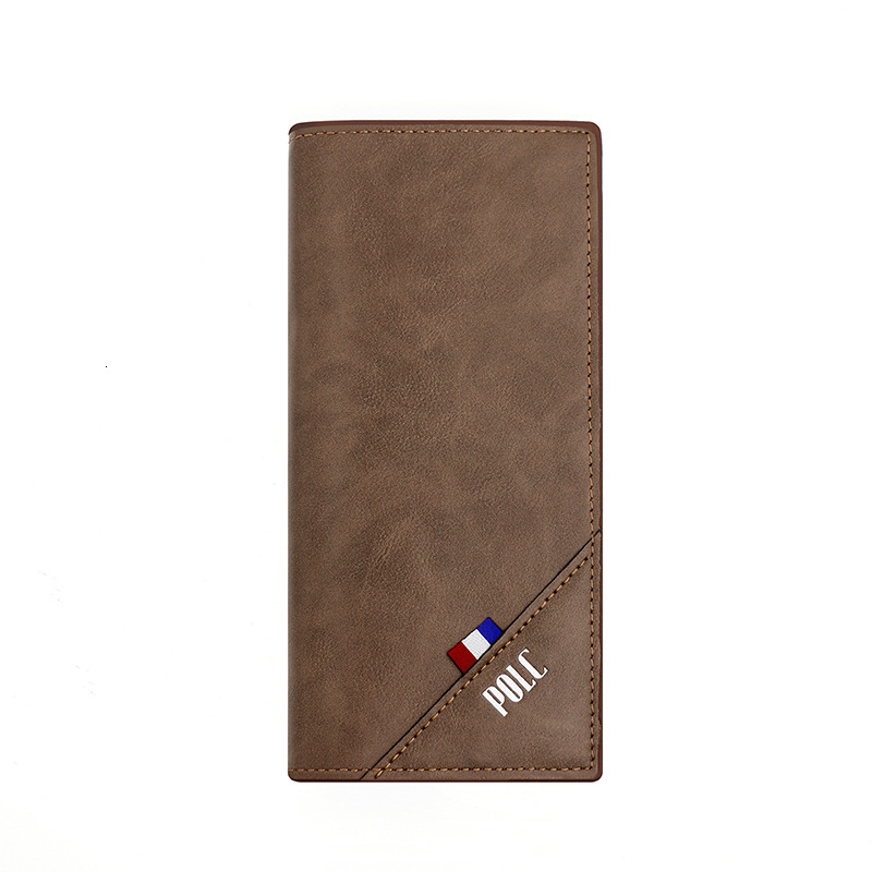 New Luxury Bag Cross-border Men's Wallet Urban Minimalist 70% Off Solid Color Long Men's Wallet Money Clip Wallet Card Holder Wholesale