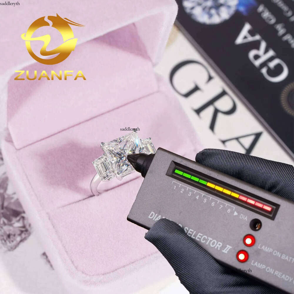 49 Styles Fancy Cut Hip Hop Jewelry Engagement Rings Sterling Sier Iced Out Moissanite Dia Ring 15 5a