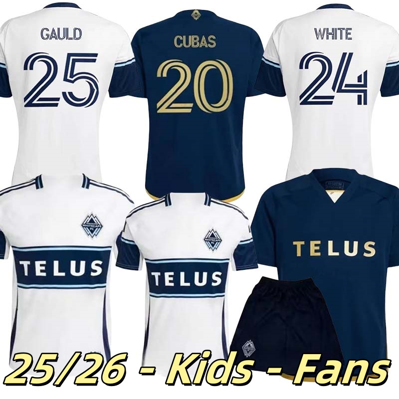 25 26 Vancouver Whitecaps Soccer Jerseys GAULD WHITE Home Away Men Kids CUBAS Full Kits Fans Player Version 2024 2025 2026 Football Shirt Thailand Quality