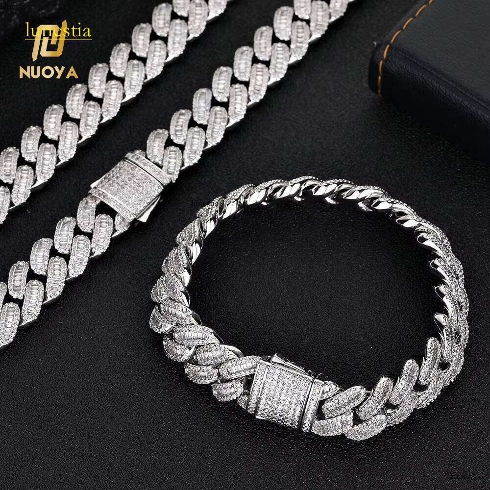 Hip Hop Jewelry Gold Plated Iced Out Chain Micro Pave Shiny Dia Cuban Link Bracelet for Women