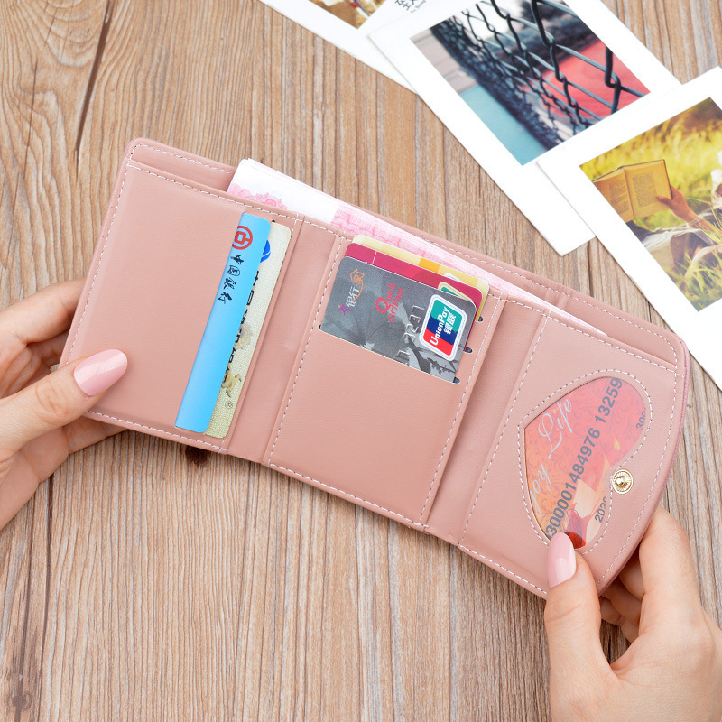 New Wallet Women's Short Wallet Female Student Fashion Designer Bag Simple Large Capacity Folding Soft Wallet Mini Luxury Bag Small Wallet