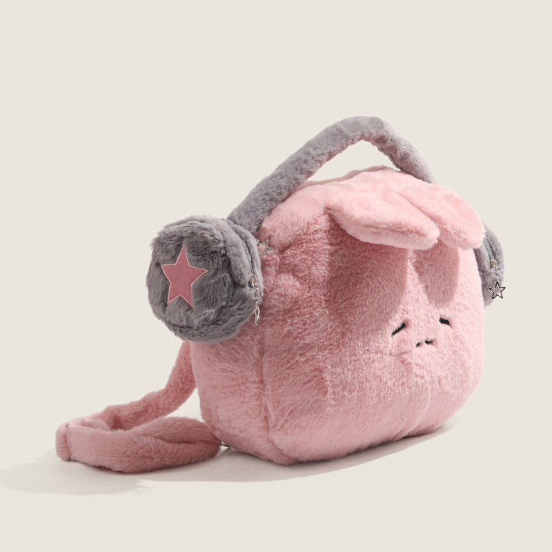 Niche Headphones 2025 New Cute Plush Backpack Design Commuter School Bag ddmymoon