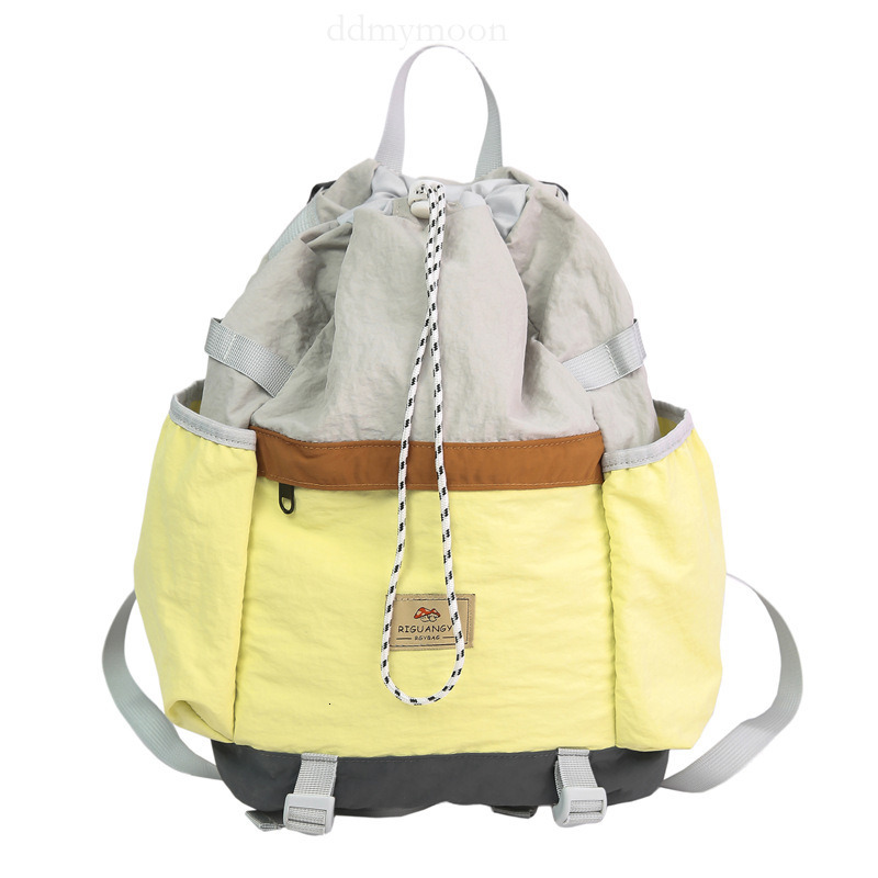 Mountain Style INS New High-Value Fresh Color-Block Backpack Couple Lightweight Hiking Large Capacity Double Shoulder Bag ddmymoon