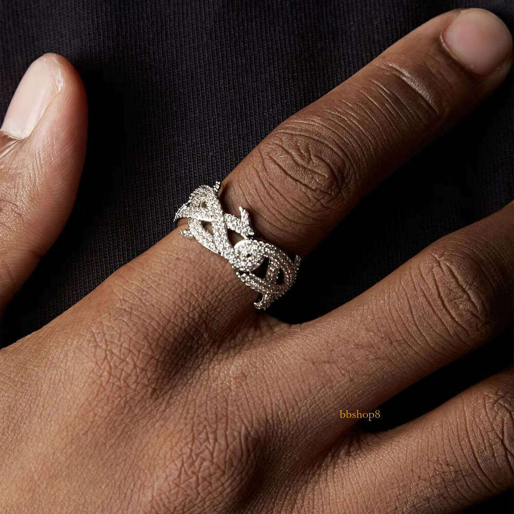 Fashion Design Mossanite Fine Jewelry Sterling Sier Hip Hop for Men Women VVS Moissanite Dia Cuban Ring