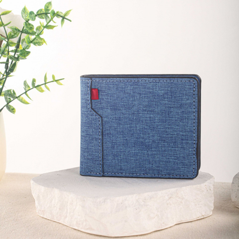 New Canvas Bag Luxury Bag Men's Wallet PU Bag Money Clip Casual Business Card Holder Ultra-light Waterproof Coin Purse Ticket Clip