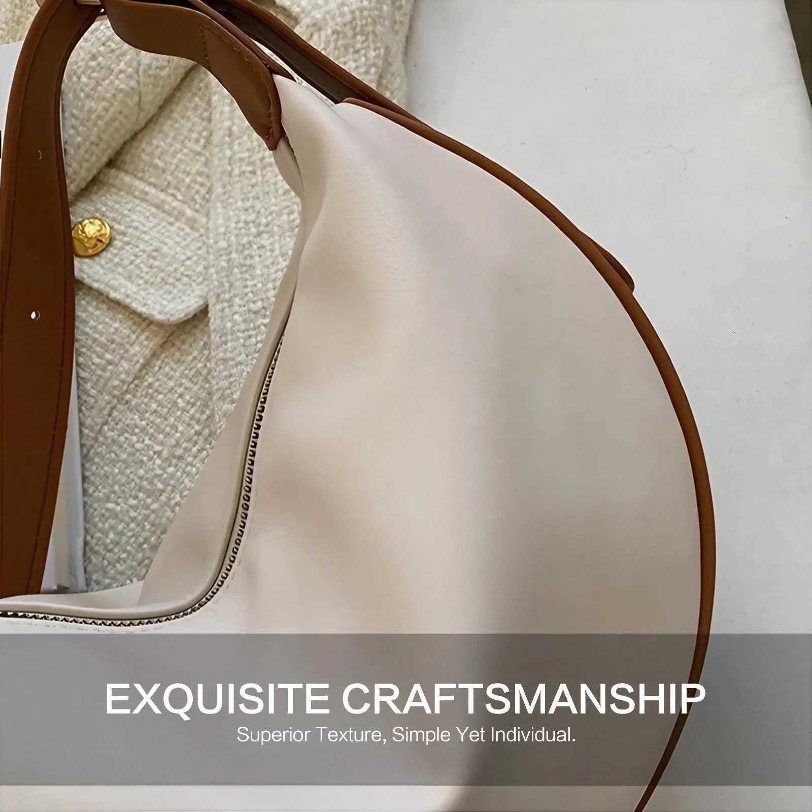 Popular Soft Leather Shoulder Bag 2024 Summer Crossbody Dumpling Commuter Bag for Women Stylish Handbag Y250809