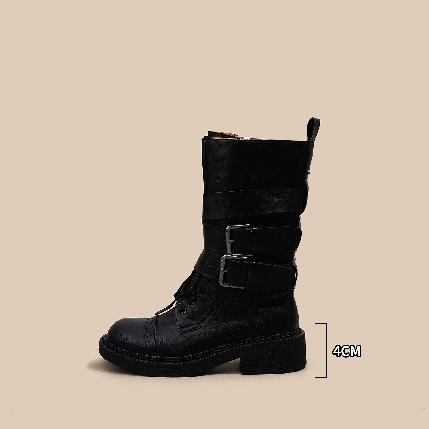 hot Free delivery designer woman cotton boots Fashionable thick soled Martin boots mid top boots slimming boots