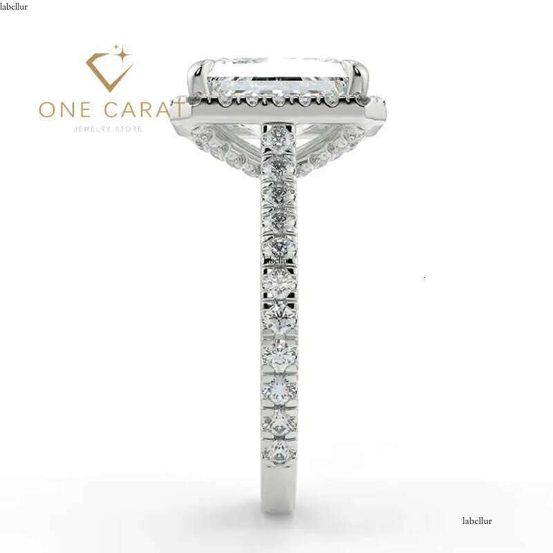 GRA Certified Radiant Cut Moissanite Dia 2 Carats 14K Real Gold Jewelry Engagement Wedding Ring For Women man