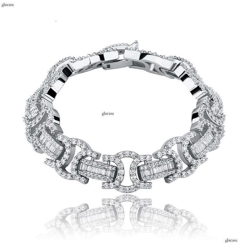 Chain Cuban Full Zircon Hip-Hop Unisex Jewelry Bracelet Bilng