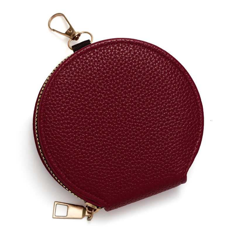 Japanese And Korean Fashion Candy Color INS Luxury Bag Style Round Zipper Small Coin Purse Multi-functional Coin Bag Card Holder Key Bag
