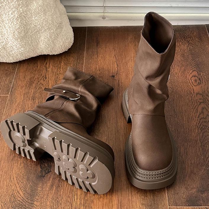 hot Free delivery designer woman cotton boots Fashionable and minimalist Martin boot design with a mid length boot that appears slim and tall