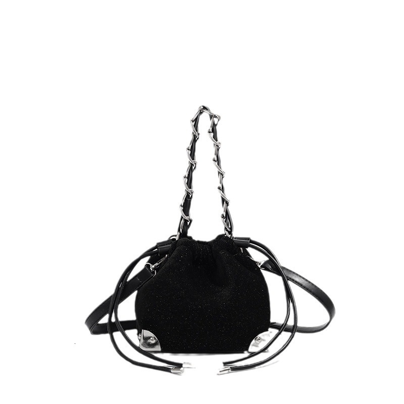 Drawstring Simple Galaxy Sparkling Crossbody Bucket Bag for Women 2025 New Model ddmymoon
