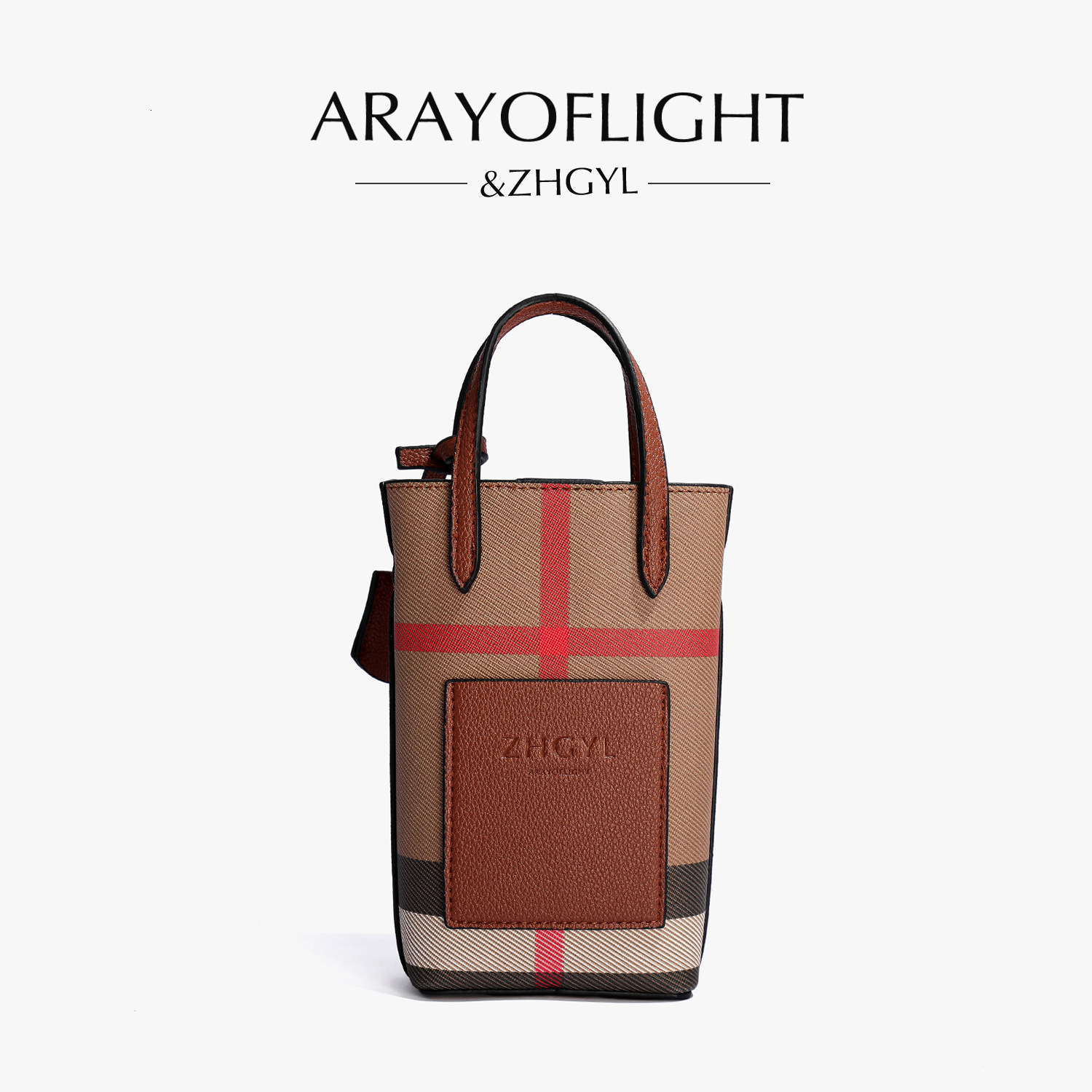 Fashion Light Luxury 2025 Multi Functional Stripe Luxury Bag Free Shipping Designer Slanted Phone Bag Spring Special Offer Bag Brown And Caramel Color