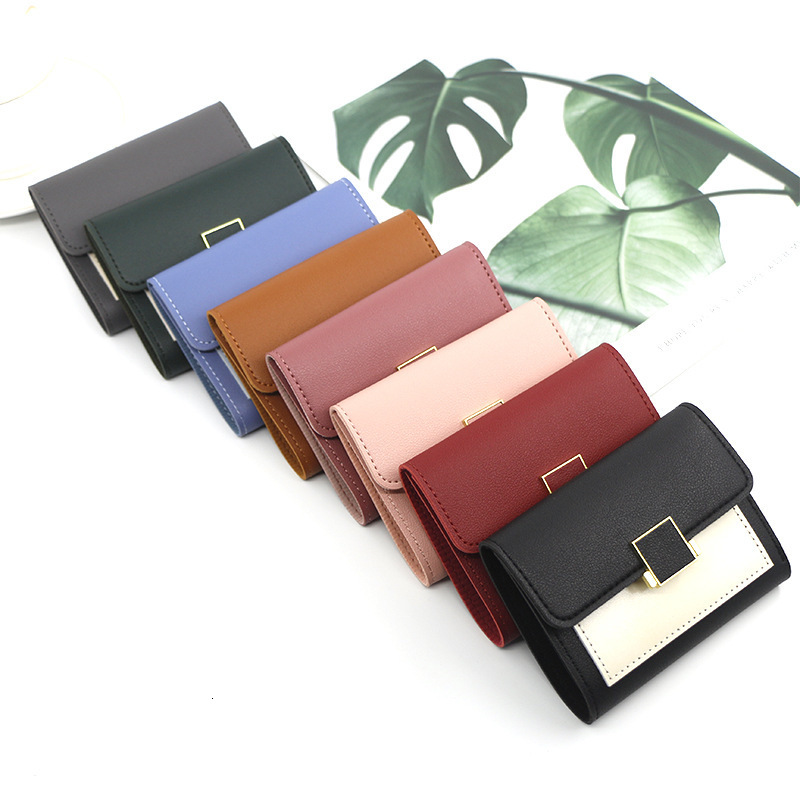 Fashion Casual Women's Short Luxury Bag Small 70% Off Wallet Square Money Clip Coin Clutch Coin Purse