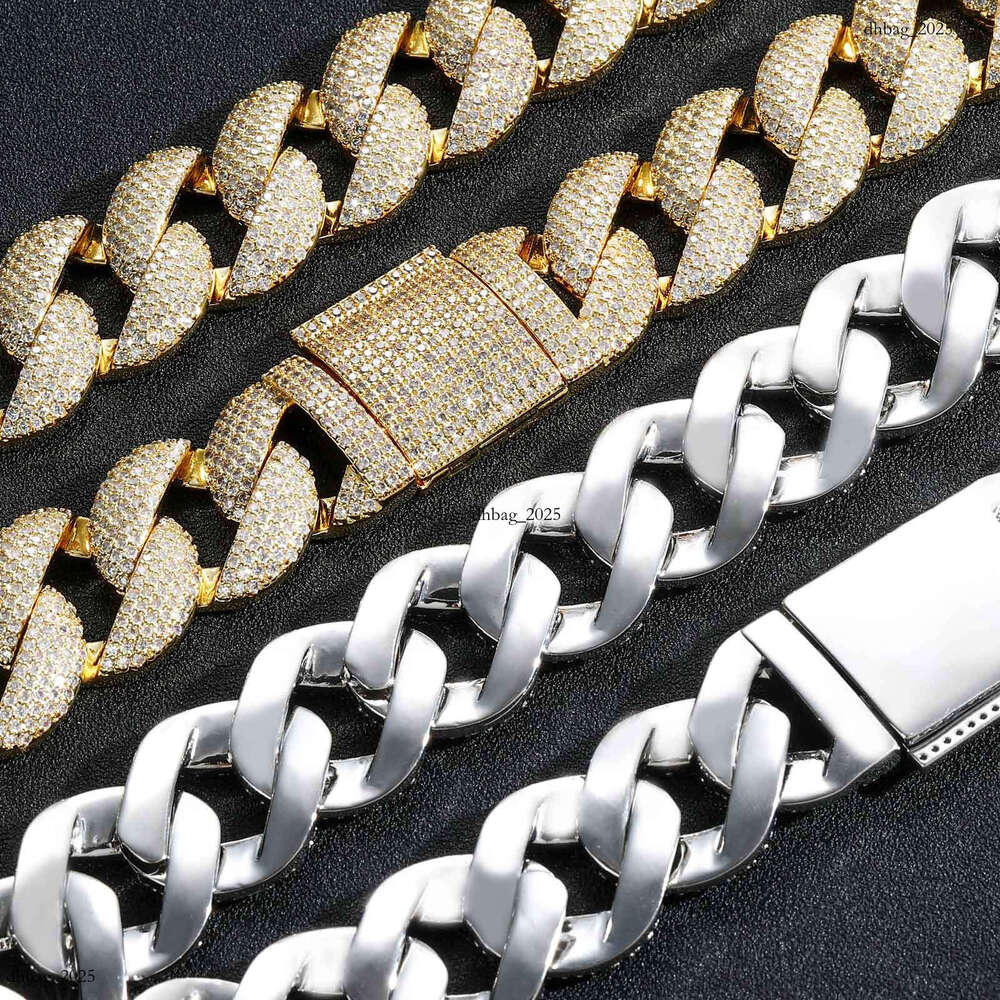 Hip Hop 22mm Wide Bubble Cuban Chain 5 Row Dia Personality Bold Trendy Moissanite chain Men's Necklace