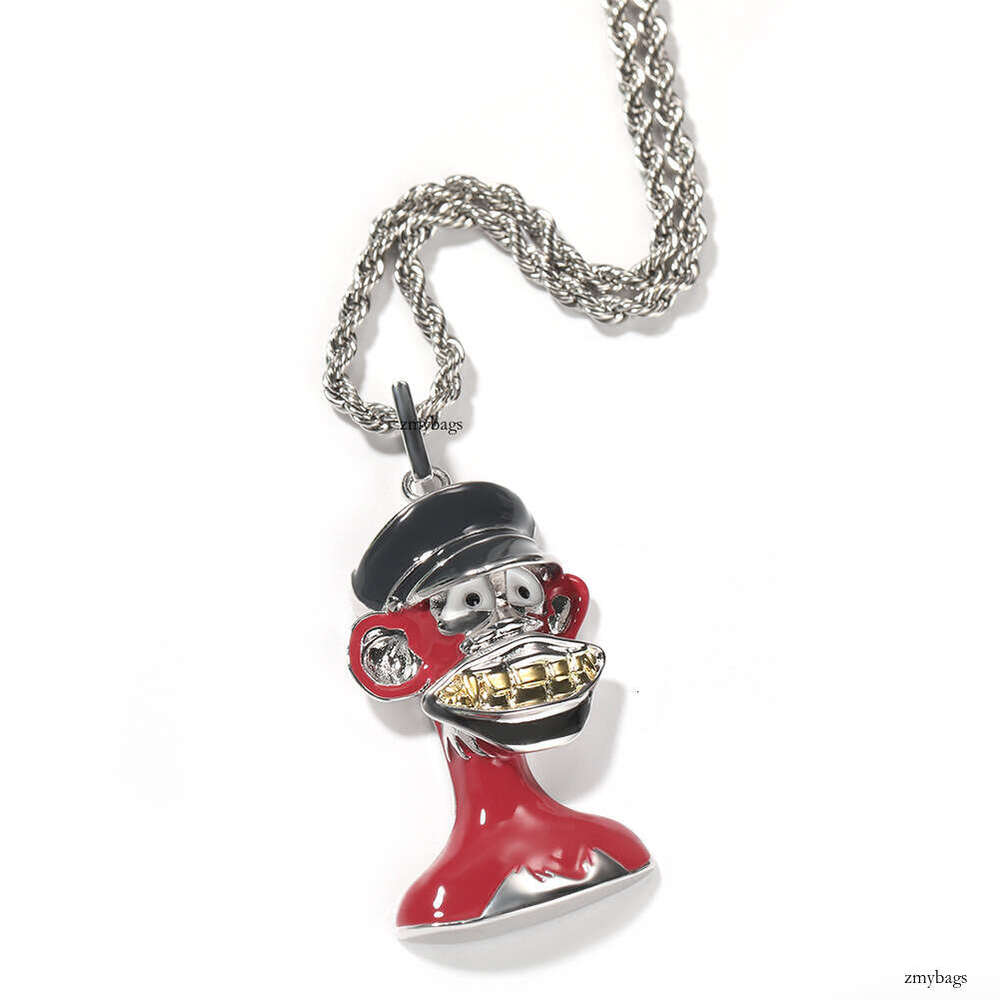 Hip-Hop Kid New NFT Avatar Cartoon Men and Women Personality Trend Necklace Cute Character Pendant Jewelry