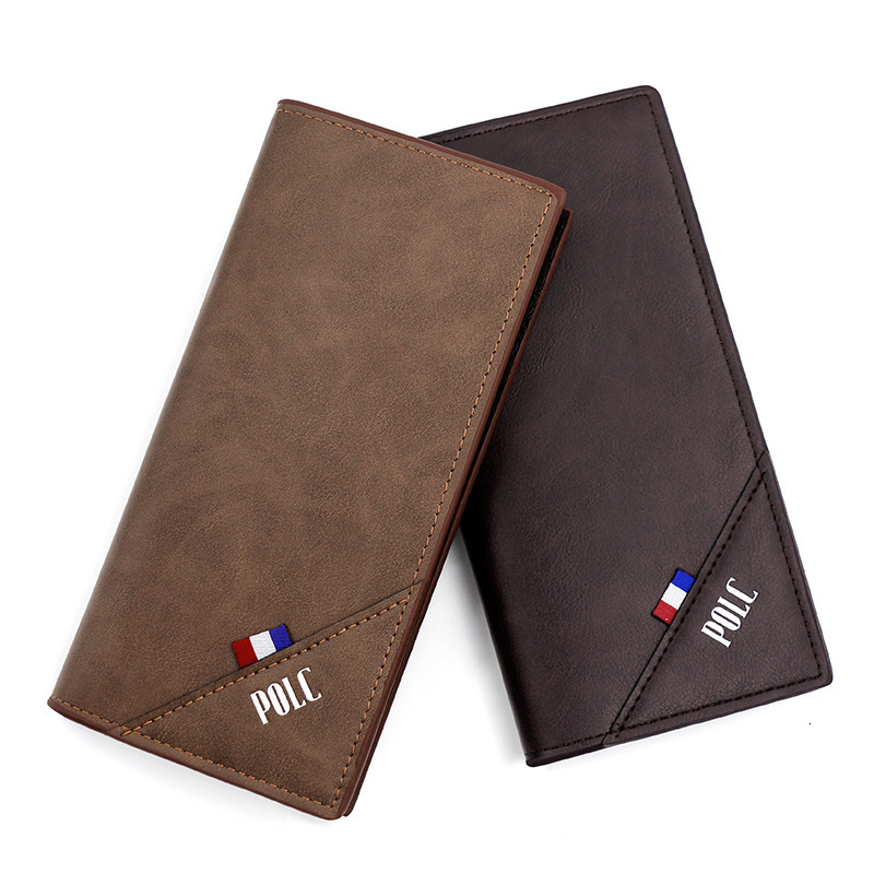 New Luxury Bag Cross-border Men's Wallet Urban Minimalist 70% Off Solid Color Long Men's Wallet Money Clip Wallet Card Holder Wholesale
