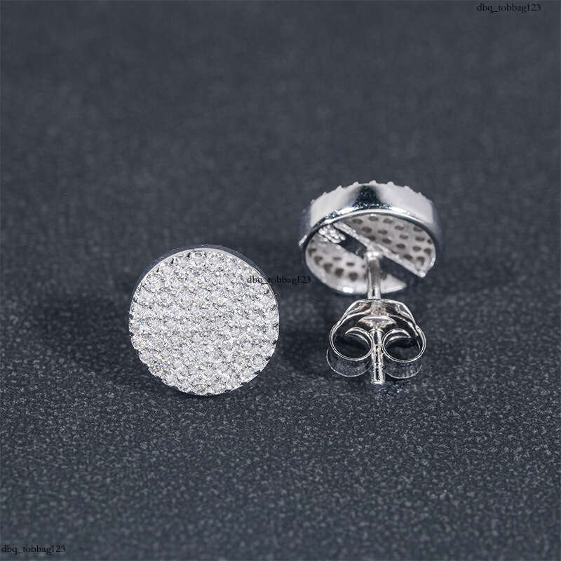 Wuzhou Classic for Men and Women Sier Moissanite Full Inlay Hot-Selling Earrings