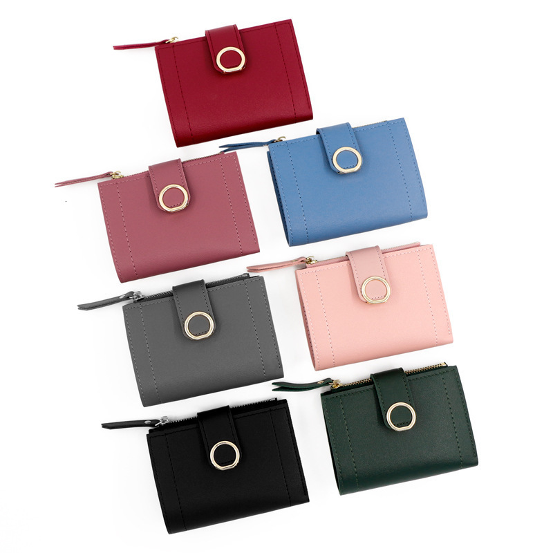 Factory Direct Supply New Women's Zipper Short Wallet Buckle Fresh Artistic Small Square Luxury Bag Bag Coin Purse Women's Bag
