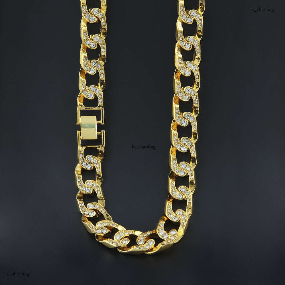 Hiphop Hip-Hop Rap Full Dia Cuban Chain Fashion Miami Necklace Street Heavy Jewelry
