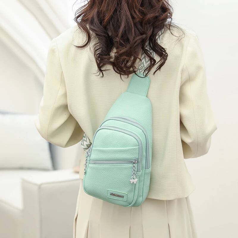 Women Chest Summer Creative Style Shoulder Wear Resistant Messenger PU Leather Crossbody Bag Sling Bags for Woman