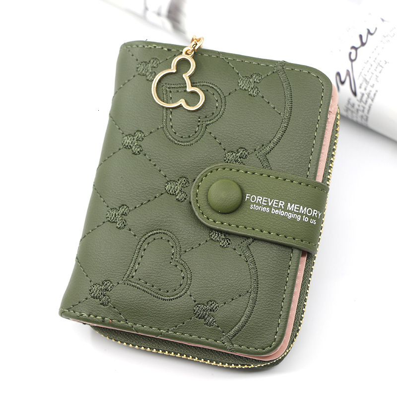 Unique Women's Luxury Bag Short Zipper Buckle Wallet Handbag Coin Purse Heart-shaped Women's Card Holder Wholesale