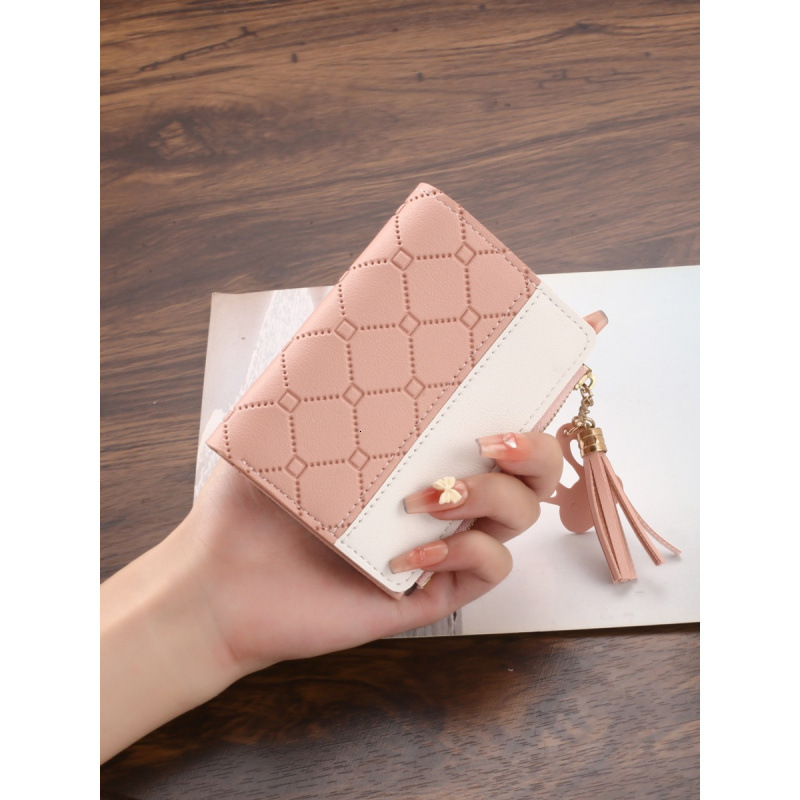 Women's European And American Luxury Bag Style Small Wallet Short Zipper 80% Off Embossed Women's Wallet Korean Version For Cross-border Ama