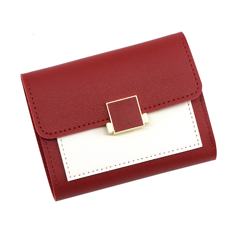 Fashion Casual Women's Short Luxury Bag Small 70% Off Wallet Square Money Clip Coin Clutch Coin Purse