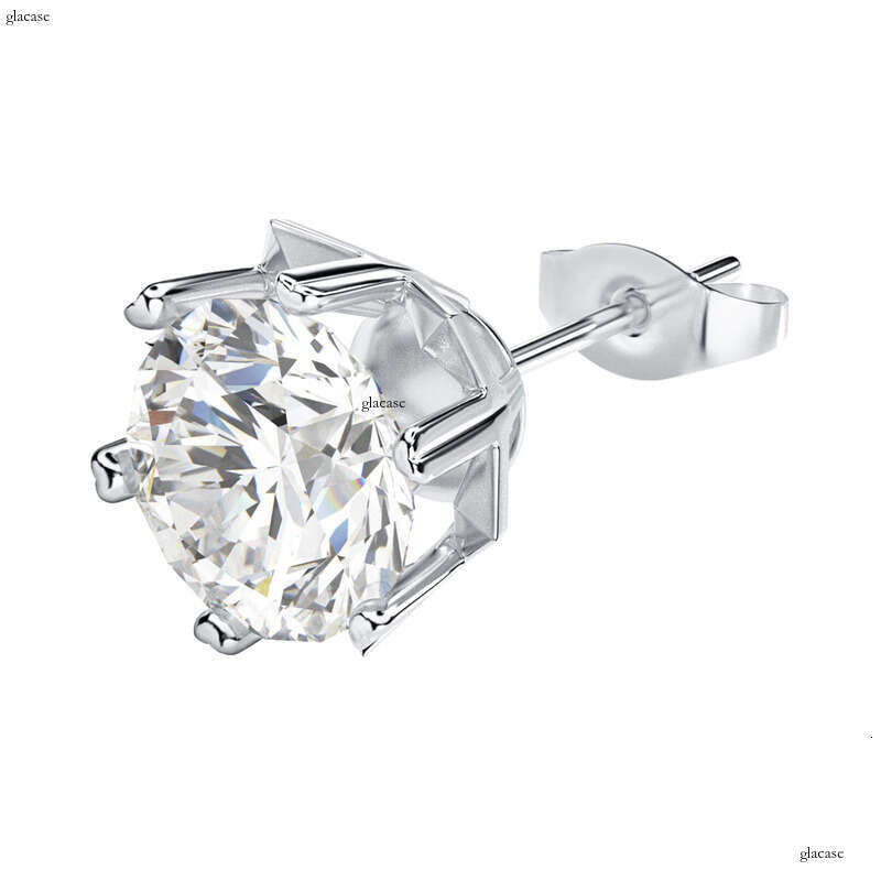 0.1 ct-2 ct Sier Inlaid Moissanite Flower Snowflake Stud Earrings