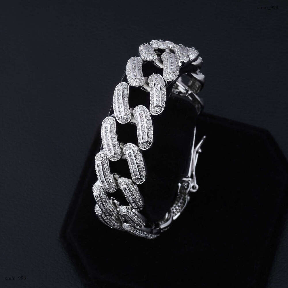 Hip Hop Cuban Chain 18MM Inlaid Bracelet Full Dia Unisex Necklace Trendy Accessories