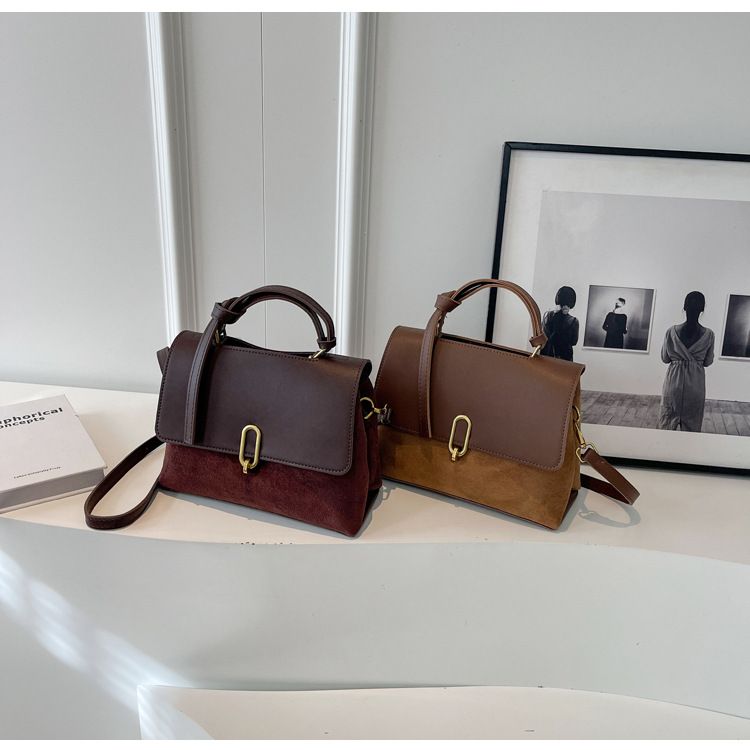 Senior sense handbag bag female autumn winter new style popular one-shoulder bag retro small cross-body commuting bag