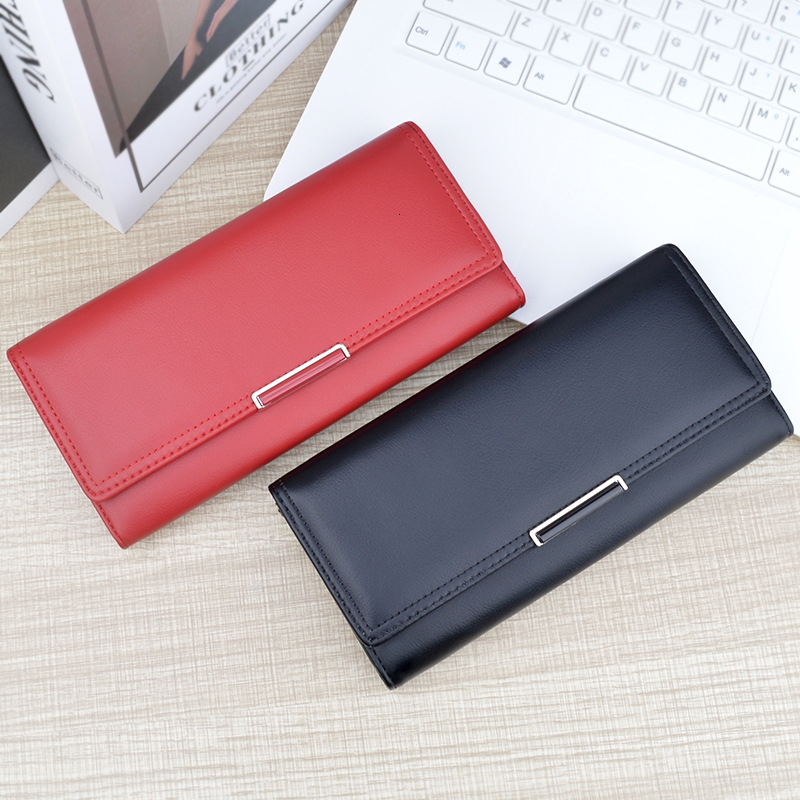 New Women's Wallet Long Luxury Bag Multi-card Slot Soft Leather Fashion Simple 70% Off Stack Large Designer Bag Capacity Clutch Card Holder