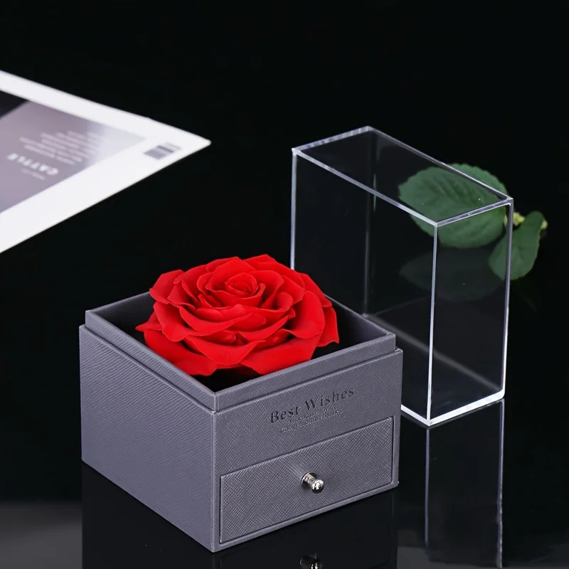 I Love You Forever Necklace With Rose Gift Box For Girlfriend Momther Birthday Christmas Romantic Gift Fashion Jewelry 250805