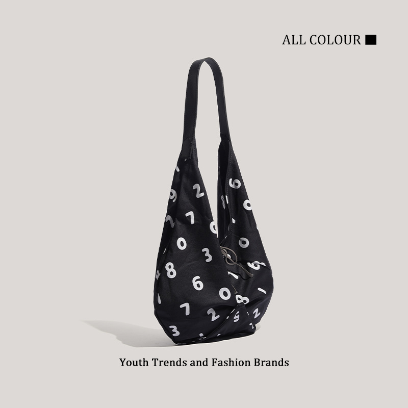 Casual Simple Canvas Tote Large Capacity Shoulder Handbag Versatile Digital Fashion Bag ddmymoon