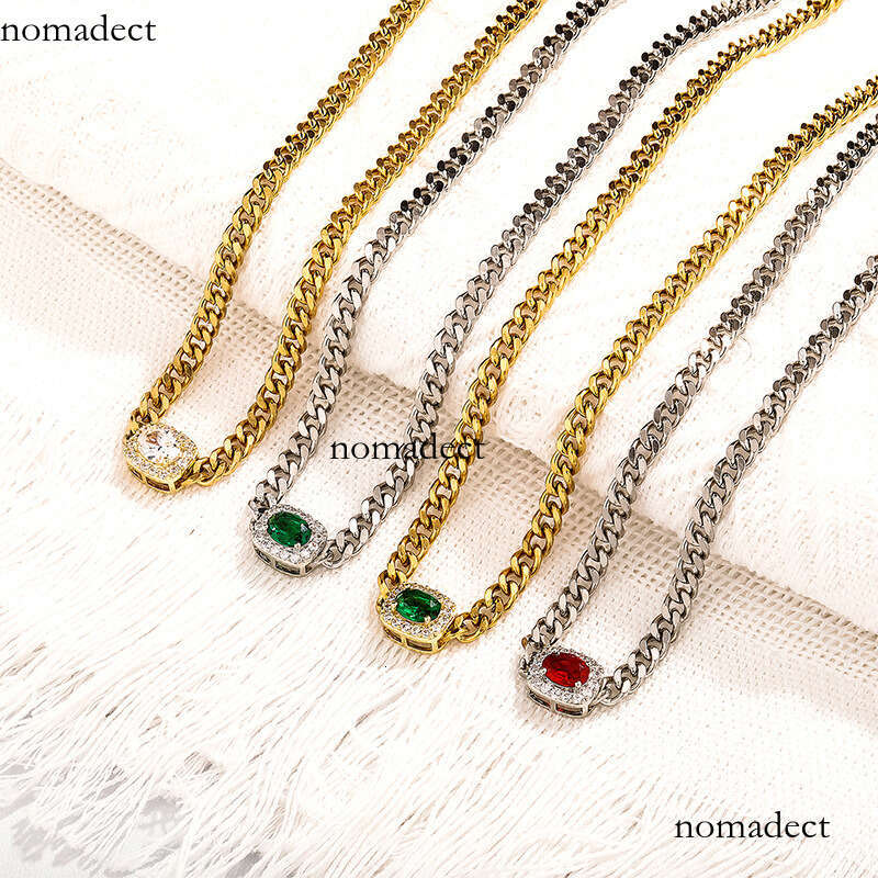 3MM Fashion Trendy Versatile Collarbone Jewelry Sterling Silver Cuban Chain Moissanite chain Necklace