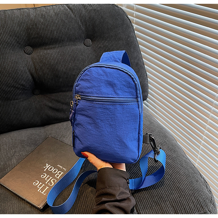 Japanese Style INS Solid Designer Bag Color Lightweight Simple Outdoor Portable Casual Phone Bag Sports Single Shoulder Crossbody Bag Chest Bag Luxury