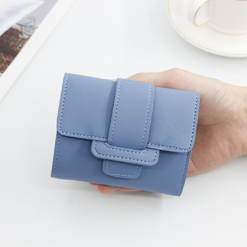 New Korean Style Women's Short Wallet Candy Color Drawstring Small 70% Off Coin Purse Student Short Luxury Bag Wallet Money Clip