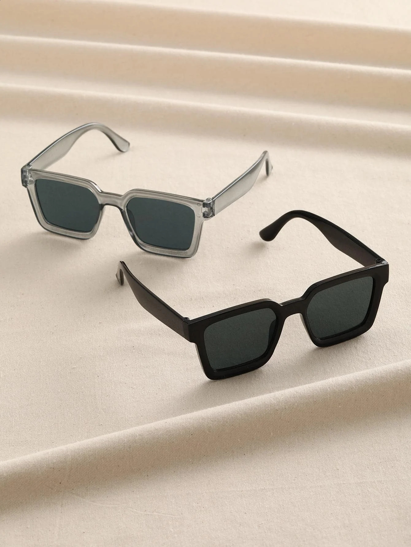 2/3 pc Men Square Frame Fashion Sunglasses For Vacation Driving UV400 Cycling Accessories 250805