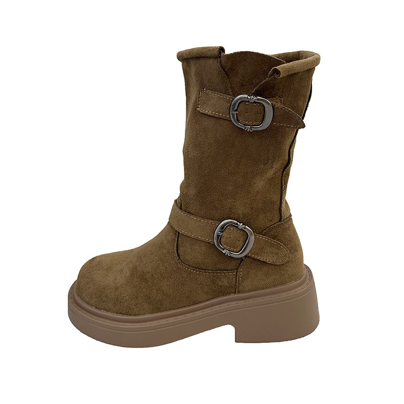 new Free delivery designer woman boots Martin boots women's midsole boots with simple design look slim and tall