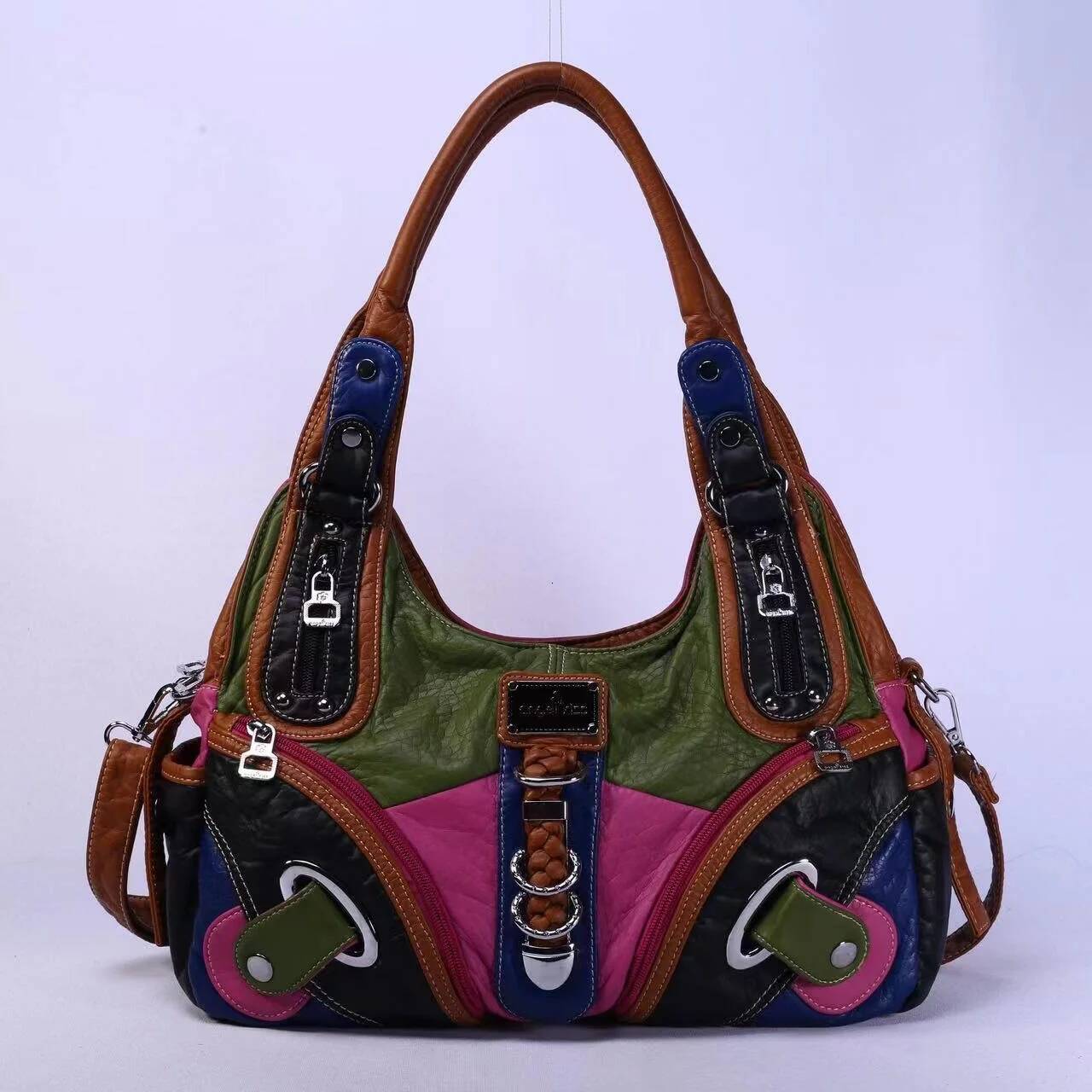 Women Tote Large Top-handle Handbag Fashion Shopper Tie-dye Satchel Dumpling Pack Shoulder Bag Purse