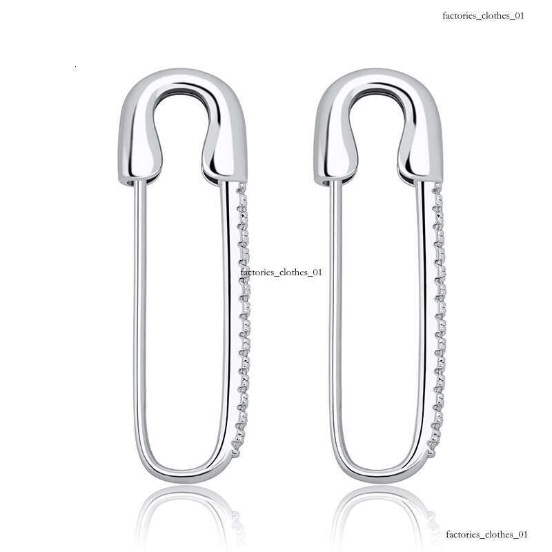 INS Minimalist Style Hip-Hop Women's Pin with Zircon Inlay Trendy Versatile Earrings Gold Jewelry