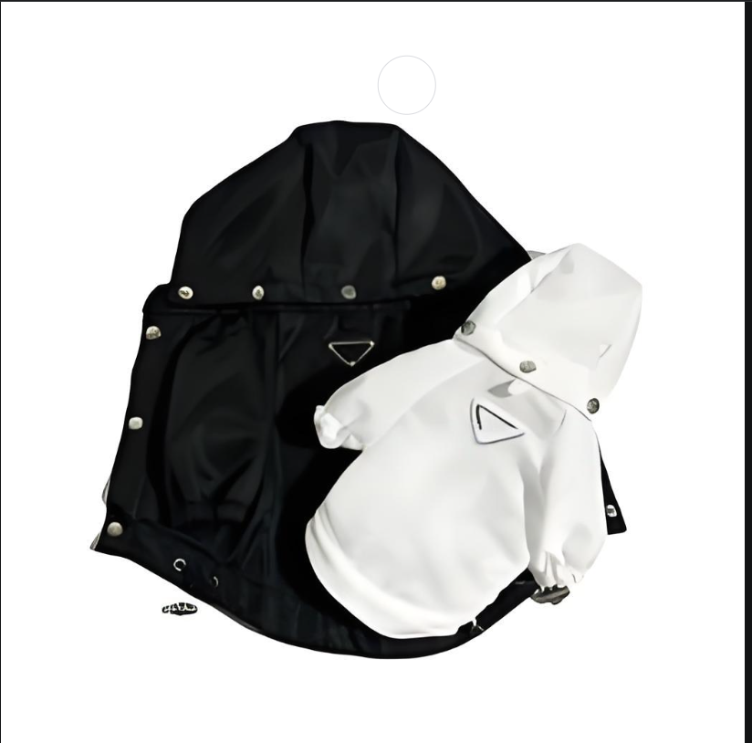 free shipping Clothes Designer Apparel Nylon Dog et with Lnverted Triangle Resistant Adjustable Drawstring Waterproof and Windproof Removable Hoodie