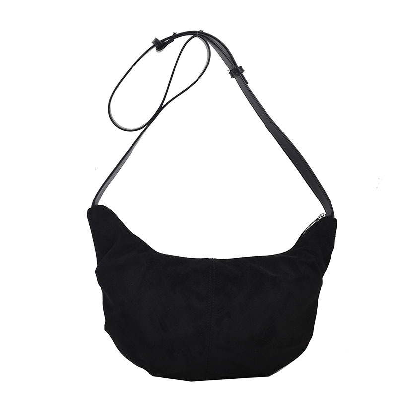 Autumn Winter Vintage Plush Single Shoulder Bag For Women Matte Luxury Bag Underarm Dumpling Designer Bag Bag High-end Suede Large Capacity Pleated Cr