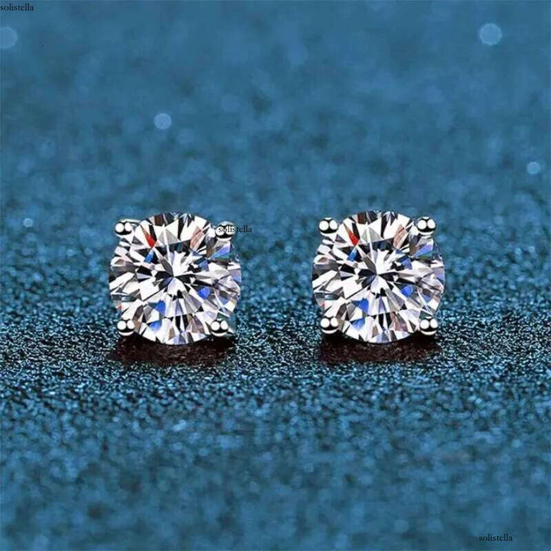 ROBUKF Moissanite Stud Earrings 0.1-3ct D Color Sterling Sier Certified Lab Dia Gold Fine Jewelry For Women Wholesale