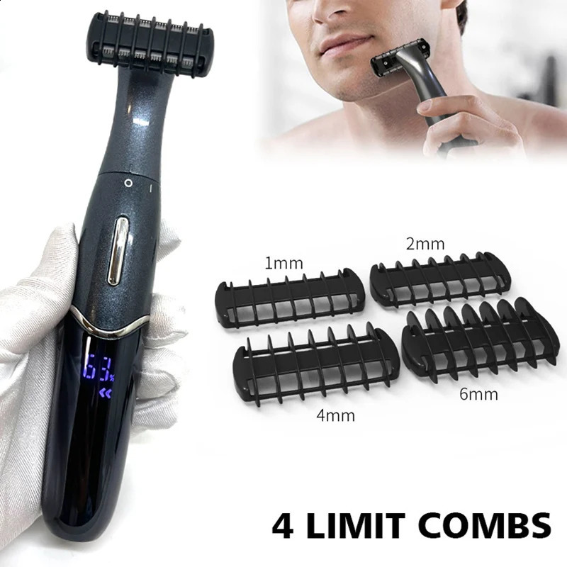 Intimate Areas Haircut Precision Shaver Men Bikini Line Sensitive Razor Balls Eggs Pubic Hair Shaving Trimmer Face Beard Clipper 250814
